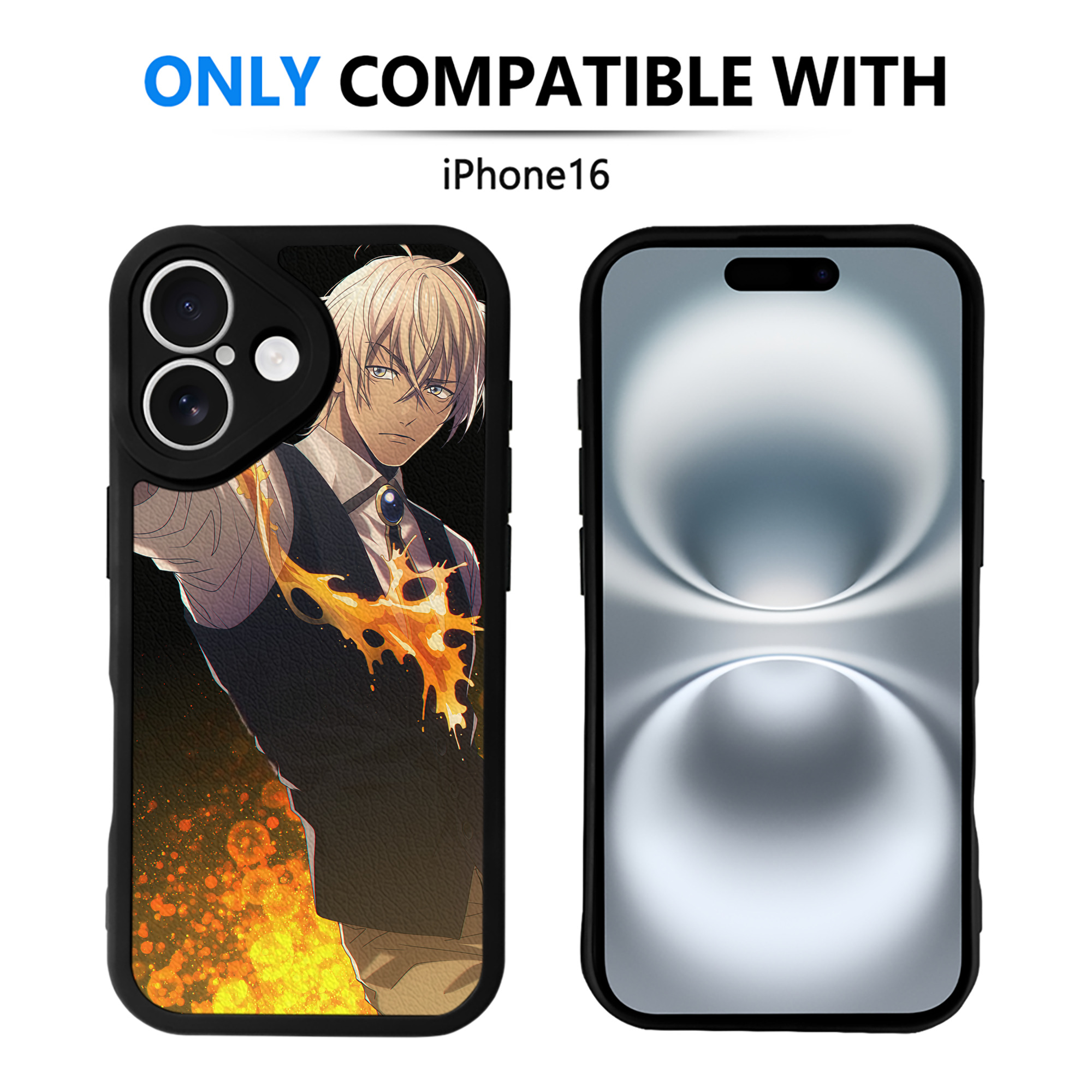 （画像用） 名探偵コナン Detective Conan 【iPhone 16シリーズ対応】シリコンスマホケース（レザー調） 材質：シリコン